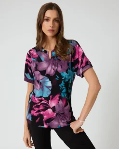 Outlet Shirt mit Blumen-Print Shirts & Tops
