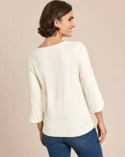 Outlet Shirt mit dekorativem 3/4-Arm Shirts & Tops