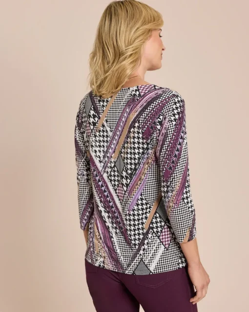 Online Shirt mit Hahnentritt-Design Shirts & Tops
