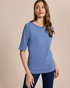 Outlet Shirt mit langem Halbarm und Umschlag Shirts & Tops