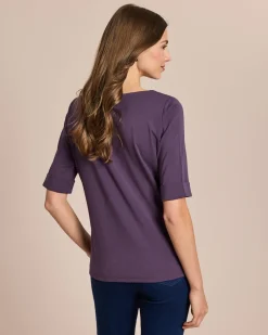 Outlet Shirt mit langem Halbarm und Umschlag Shirts & Tops