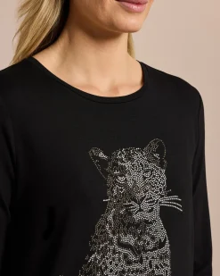 Best Shirt mit Leoparden-Strassprint Shirts & Tops
