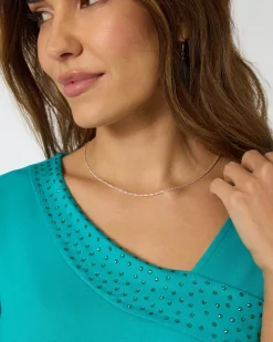 Discount Shirt mit Strassdeko Shirts & Tops