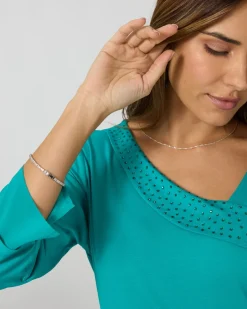 Discount Shirt mit Strassdeko Shirts & Tops