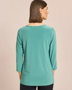 Clearance Shirt mit Strassdeko und Falten Shirts & Tops