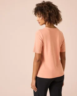 Clearance Shirt mit Strasssteinen Shirts & Tops