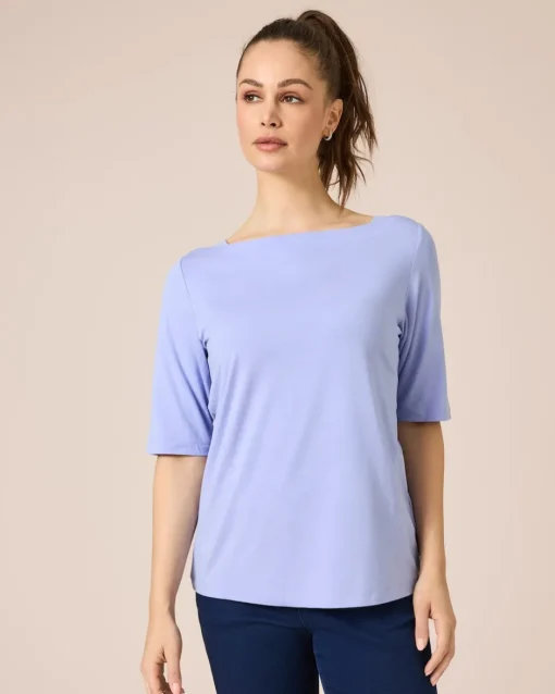 New Shirt mit U-Boot-Ausschnitt Shirts & Tops