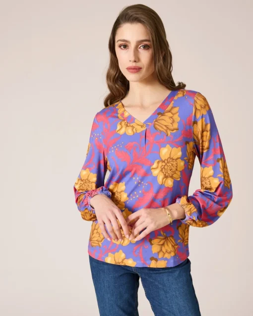 Online Shirtbluse mit Blumen-Print Shirts & Tops