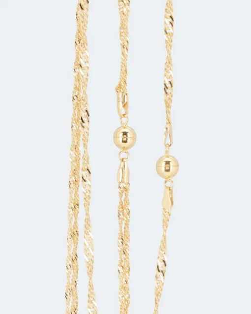 Clearance Singapurketten Set mit Magnetverschluss Halsketten & Colliers