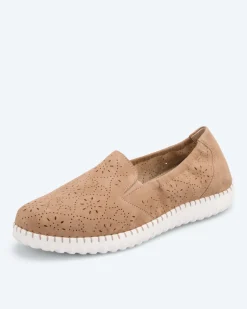 Discount Slipper mit Lochmuster Schuhe