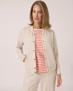 Clearance Soft Sweat Jacke mit Druckknöpfen Jacken & Mäntel