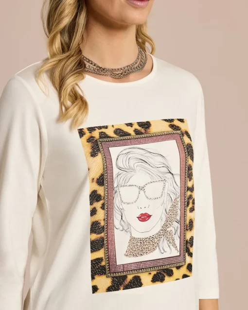 Outlet Statementshirt mit Skizze Shirts & Tops