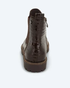 New Stiefelette in Krokolack Schuhe