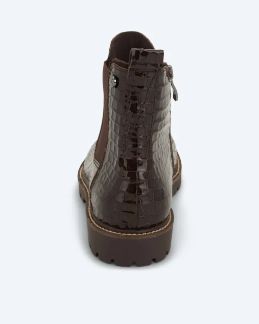 New Stiefelette in Krokolack Schuhe