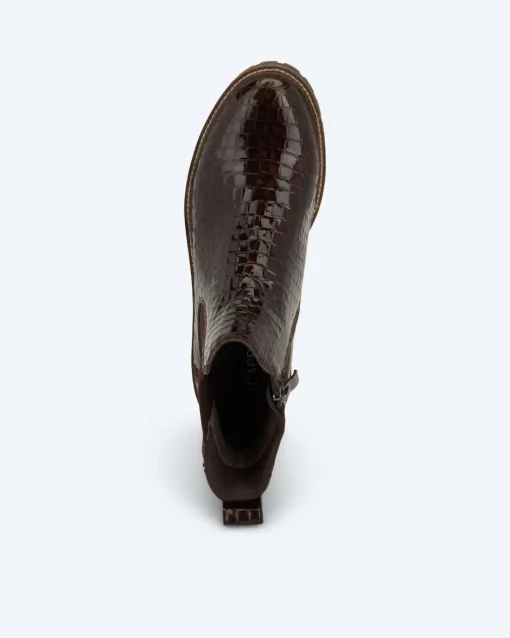 New Stiefelette in Krokolack Schuhe