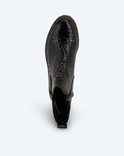 New Stiefelette in Krokolack Schuhe
