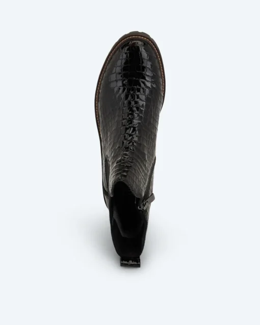 New Stiefelette in Krokolack Schuhe