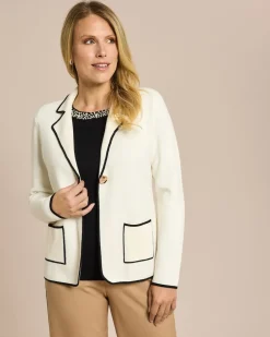 Hot Strickblazer mit Kontrasteinfassung Strickware