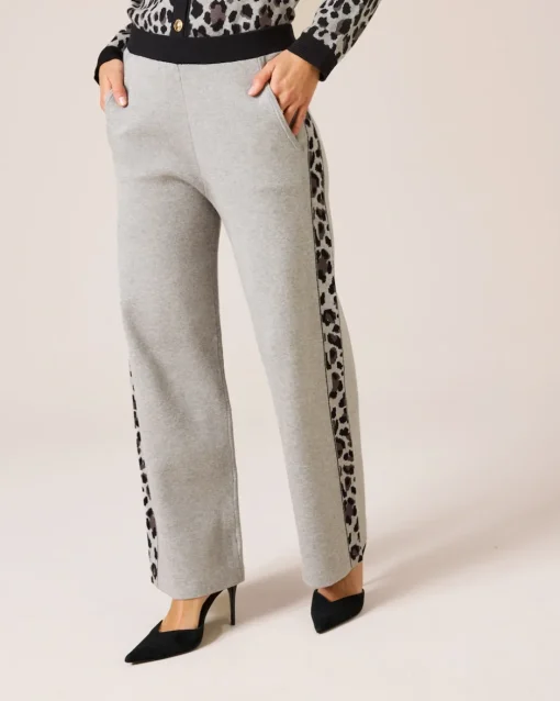 New Strickhose mit seitlichen Leostreifen Hosen