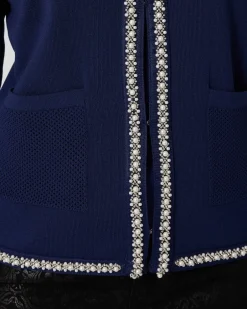 Outlet Strickjacke mit Deko Strickware