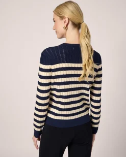 Sale Strickjacke mit Streifen Strickware