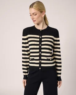 Sale Strickjacke mit Streifen Strickware