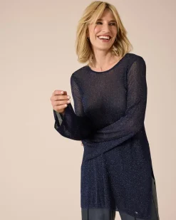 Hot Strickshirt mit Metallgarn Strickware