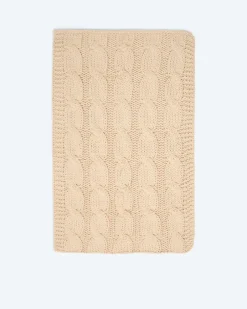 Online Strick-Wohndecke mit Zopfmuster Heimtextilien