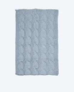 Online Strick-Wohndecke mit Zopfmuster Heimtextilien