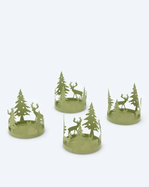 Sale Stumpenkerzenhalter "Wald", 4tlg. Dekoration