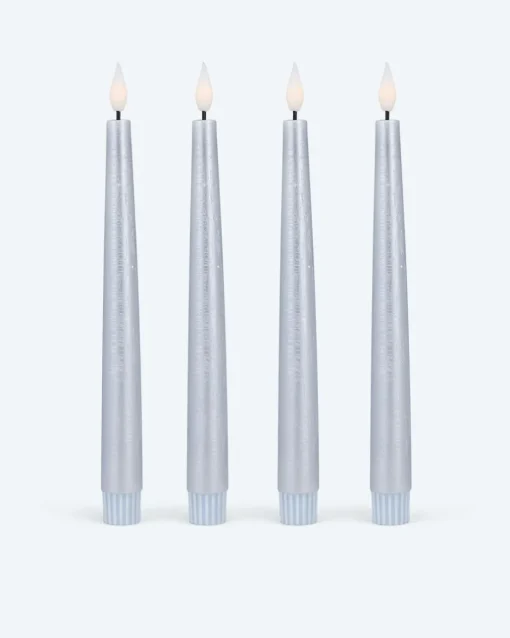 Clearance Touch-Stabkerzen Metallic, 4tlg. Dekoration