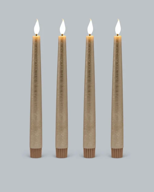Clearance Touch-Stabkerzen Metallic, 4tlg. Dekoration