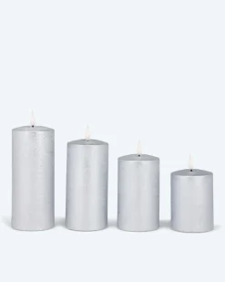 Sale Touch-Stumpenkerzen Metallic, 4tlg. Dekoration