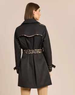 Best Trenchcoat mit Leoprint Jacken & Mäntel
