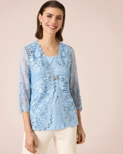 New Twinset mit Verzierung Strickware