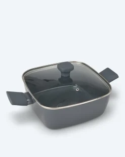 Online Viereckpfanne mit Glasdeckel Töpfe & Pfannen