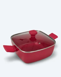 Online Viereckpfanne mit Glasdeckel Töpfe & Pfannen