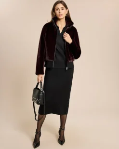 New Webpelzjacke mit strukturiertem Fell Jacken & Mäntel