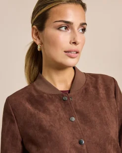 Wendejacke aus Veloursimitat und Satin Jacken & Mäntel