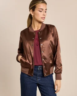 Wendejacke aus Veloursimitat und Satin Jacken & Mäntel