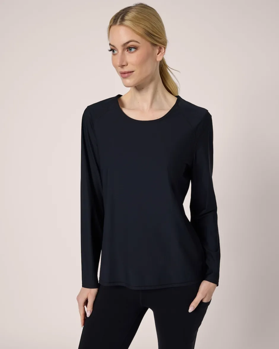 Sale Yoga Langarm-Shirt Modell "I am Powerful" Shirts & Tops